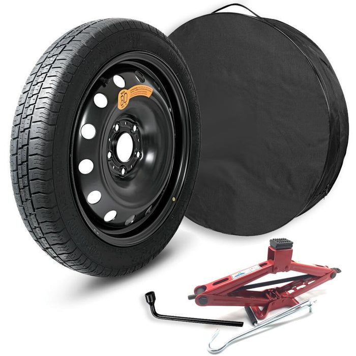 Ruotino di scorta KIT RUOTINO FERRO '17 OE KOE0009 - 5X110 - 125/80R17 (Dim 63X63X13) Accessori Inclusi (Crick/Chiave/Sacca)