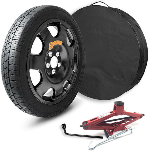 Kit ruotino di scorta lega 18 pollici 155/90R18 foratura 5x112 KRL0026 con crick, chiave e sacca